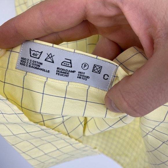 Charles Tyrwhitt | Size 15.5 Yellow Button Down - Picture 4 of 5